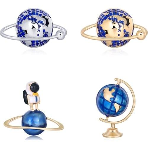 I Need My Space Pin Collection Astronaut Brooch Planet Starry Sky Galaxy Whale Lapel pin Romantic Outer Space Lover Jewelry