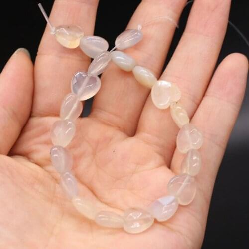 14pcs Heart Shaped Natural Stone Bead Blue Turquoises Bracelet Necklace Jewelry For DIY Jewelry Birthday Gift Size 15x15x7mm