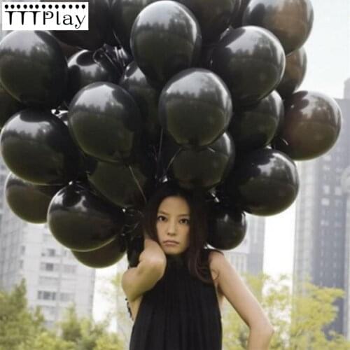Black Balloons 10pcs Thick 2.2g Wedding Decoration Balloons Inflatable Helium Air Balls Happy Birthday Party Supplies Wholesale
