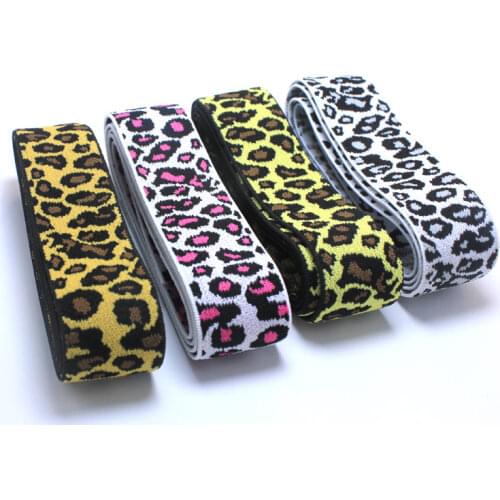 Four-color leopard new style elastic bands/ Short skirt lace jacquard waistband elastic / rubber band / loose tight