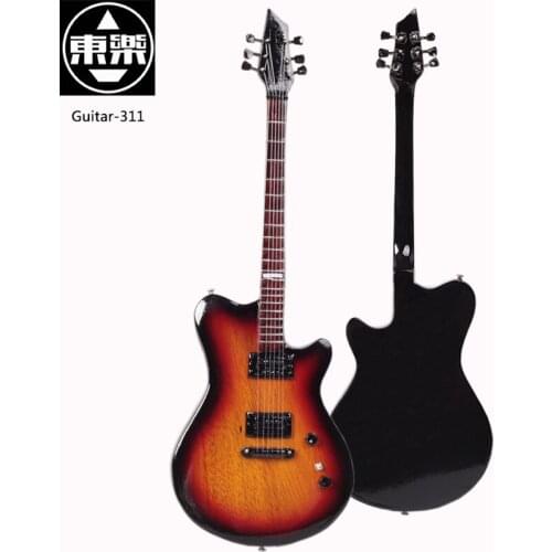 Wooden Handcrafted Miniature Guitar Model guitar-311Guitar Display with Case and Stand (Not Actual Guitar! for Display Only!)