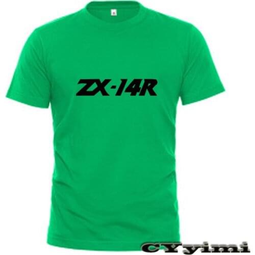 For KAWASAKI ZX-14R ZX 14R ABS T Shirt Men New LOGO T-shirt 100% Cotton Summer Short Sleeve Round Neck Tees Male