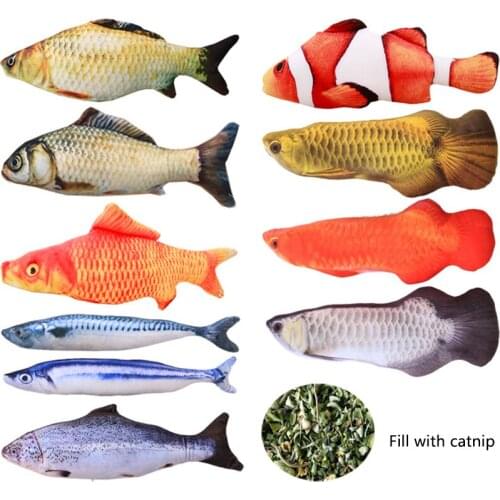 Pet Dog Cat Toy Simulated Fish Toy Puppy Soft Plush 3D Fish Shape Cat Toy Soft Plush Fish Shape Cat Chew Toy