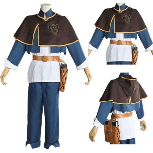 Anime Black Clover Asta Cosplay Costumes Cloak Halloween Asta Cos Coat Pants Wigs Fight Uniform Full Sets For Women Mens