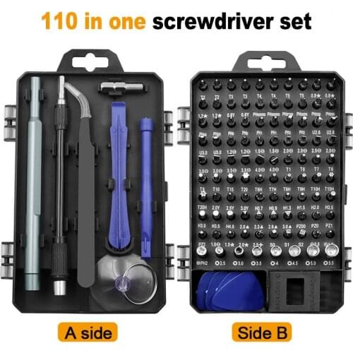 110 in 1 Screwdriver Set of Screw Driver Bit Set Multi-function Precision Mobile Phone Disassemly Repair Hand Tools Torx Hex