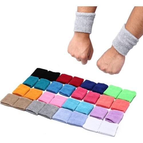 2Pcs 8* 10cm Protector Running Basketball Brace Terry Cloth Sweat Band Cotton Unisex Sport Sweatband Wristband Basketball Wrist
