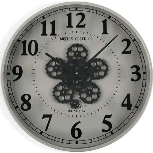 Wall Clock Metal MDF Wood/Crystal (6,5 x 50 x 50 cm)
