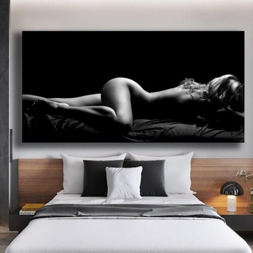 Modern Figure Art Wall Pictures Sexy Naked Girl Sleeping Canvas Painting For Living Room Posters and Prints Cuadros Home Decor