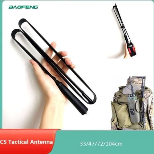 New Foldable CS Tactical Walkie Talkie Antenna Baofeng UV-5R UV-82 SMA-Female Connector VHF UHF 144/430Mh Foldable Ham CB Radio