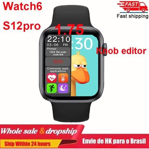 Original S12PRO watch6 1.75 inch smart watch Bluetooth call watch IP68 waterproof dual UI heart rate fitness tracker PKT500 T900