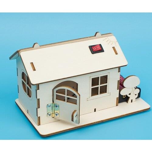 School Projects Teaching Educational Equipment Simulation Cabin Wooden Child 3D Handmade Wood House Model DIY Jigsaw Puzzle Toy