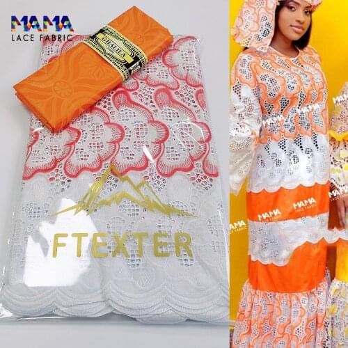 Special Price !!! 2.5+ 2.5 Yards 2020 High Quality Lace French Swiss Voile Embroidery Lace Fabric With Bazin Riche Dress Fabric