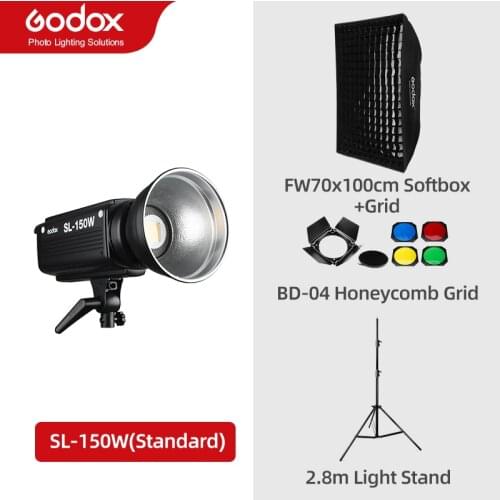 Godox SL-150W 150WS 5600K White Version LCD Panel LED Video Light Bowens Mount Continuous Output Studio Light
