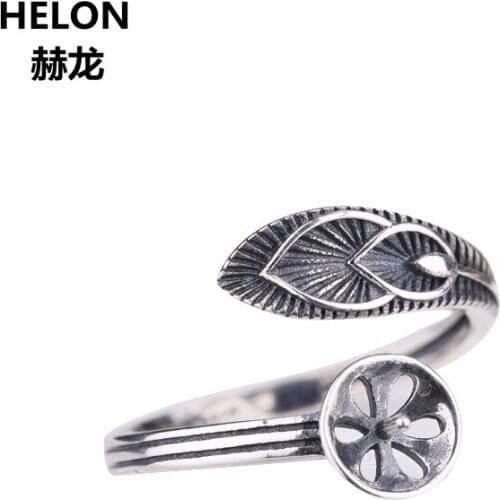 925 Silver Semi Mount Vintage Ring Sterling Engagement Wedding Ring Art Deco fit 9-12mm Pearl or Round Bead Fine Jewelry Setting