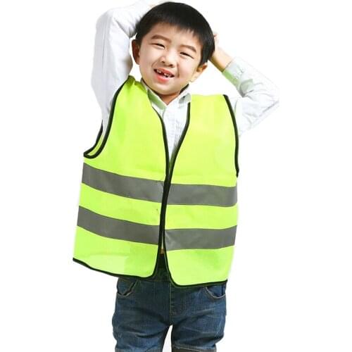 High Visibility Safety Vest No Pockets, Easy on and Off, Green, Small for Kids Outdoor