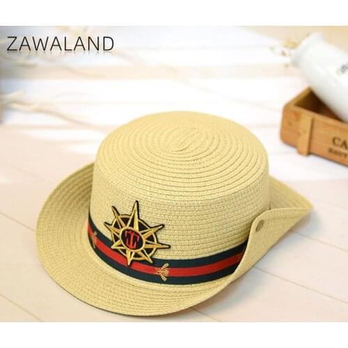 Zawaland 2021 New Unisex Summer Sunscreen Sun Hat Men Wide Brim Straw Caps Women Outdoor Beach Hat Fashion Western Cowboy Caps