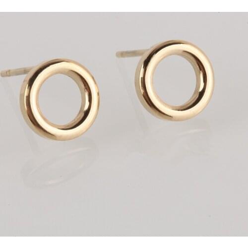 Ladies Small Round Safety Pin Earrings women Stainless Steel Earrings Trending Ear Ring Studs Jewelry YE14989