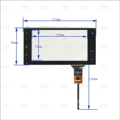 ZhiYuSun Freeshipping XY-PG9018-FPC 175*88mm compatible 6.2inch Capacitive screen glass For GPS CAR 175mm*88mm GT911