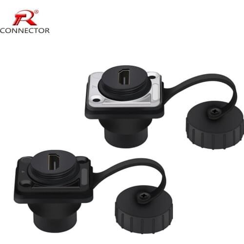1Pc Female HDMI-Compatible Cable Connector Panel Mount Chassis Converter Waterproof Adapter Female Socket Soldering