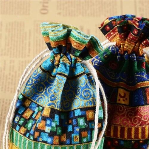 10pcs Mini DND Dice Bag Board Game Tarots Card Storage Bag Jewelry Bag 10*14cm