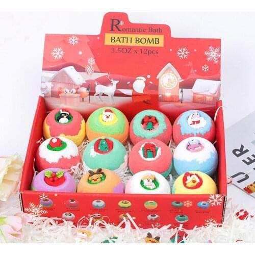12Pcs Natural Spa Essential Oil Bath Bombs Ball Set Birthday Women Salt Bath Year Moms For Girlfriends Ball Gifts New Chris E8H2