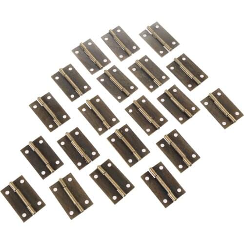 20Pcs Furniture Hinges Cabinet Drawer Door Jewelry Wooden Box Wine Case Hinge