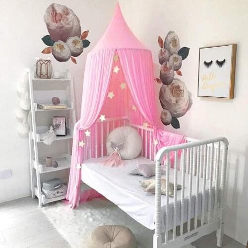 240cm Nordic Princess Lace Style Kids Children Baby Bed Bedroom Curtain Canopy Hanging Summer Mosquito Net Decor Dome Tent