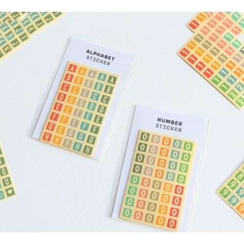 4sheets/Pack Letters And Numbers Die Cutting Scrapbooking Paper Stickers Set Stationery DIY Diary Record Decoration Supplies