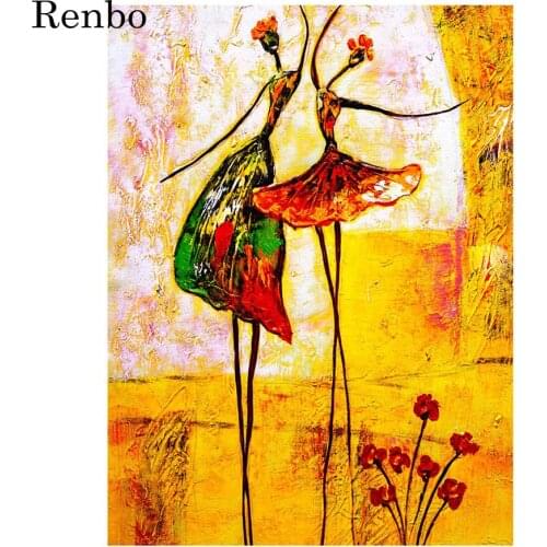 5D Home Decor Diy Diamond Painting Cross Stitch Full Diamond Embroidery African abstract dance art Mosaic square round rhineston