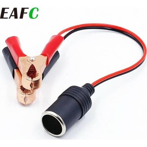 Car Battery Terminal Clip-on Cigarette Lighter Power Socket Adaptor 12v Camping xmas