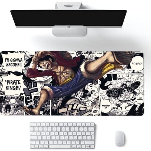 ANIME One Piece Gaming Mouse Pad PC Mousepad with Lock Edge Game Pad Mouse Large Cartoon Rubber Mouse Pad Keyboard manga mat