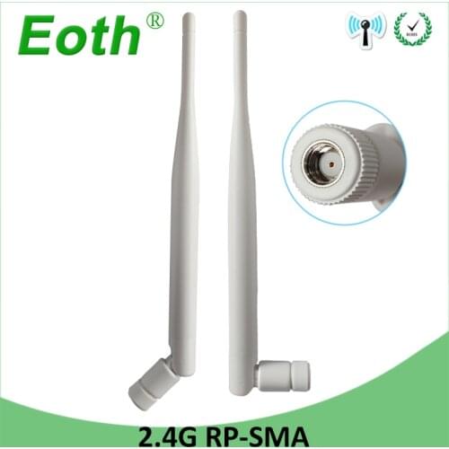 2pcs 2.4GHz antenna RP-SMA Connector 5dBi WiFi Antenna 2.4G antena wi fi antenne Aerial waterproof for wi-fi Wireless Router