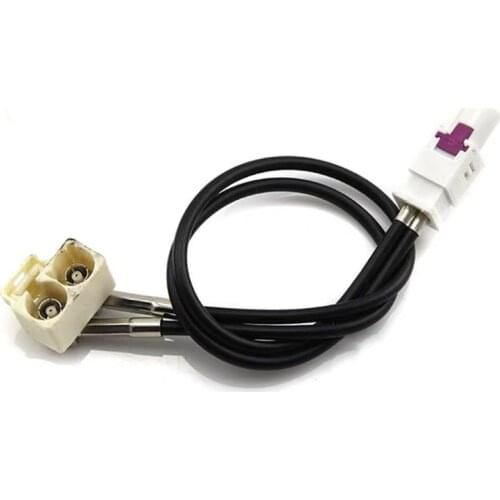 RNS510 RCD510 RCD310 1to2 Car Radio Antenna Adapter Aerial Cable Connectors For VW Passat Golf Jetta Seat Leon A3 A6 Q3 Q5 Q7