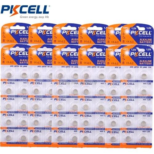 120Pcs/12Cards 60mAh Capacity Button Coins Batteries G5 AG5 393A LR48 LR754 SR754W SR48 LR48 193 754 Battery