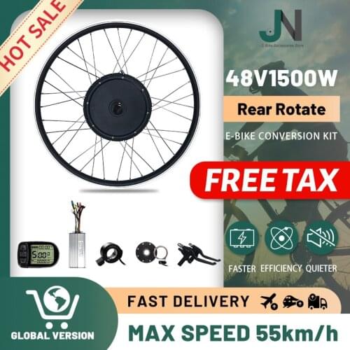 No Tax Ebike Conversion Kit 48V1500W 20-29inch700C Rear Roated Brushless Hub Motor With LCD3 For Electric Bicycle Conversion Kit