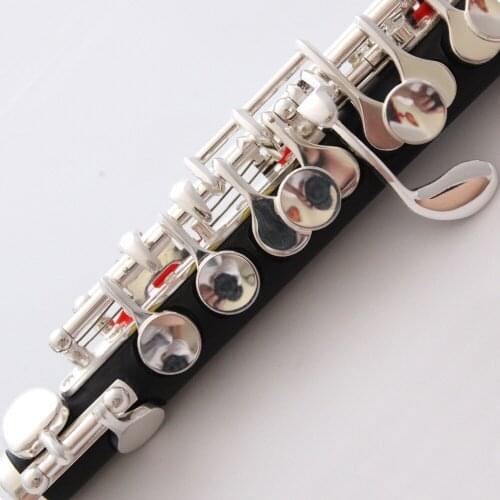 De Xi Professional Piccolo 62 ABS Resin Body Silver-plated Headjoint Keys E Mechanism Instrument Bakelite Student Piccolos Flute