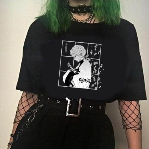 Demon Slayer T Shirt Women Men Kimetsu No YaibaT-shirt Japanese Anime Sad Agatsuma Zenitsu Casual Tshirt Men Unisex