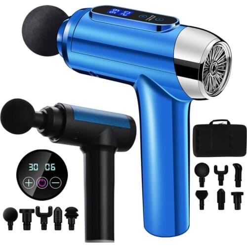 Electric Massager Massage Gun Percussion LCD Display Muscle vibrator Massage Body Neck Massagers Muscle Stimulator Fascia gun