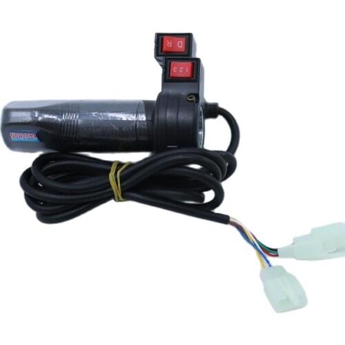 EVfitting 1.5M line electric bike scooter tricycle gas handle ebike throttle with 3 speed&Reverse switches button