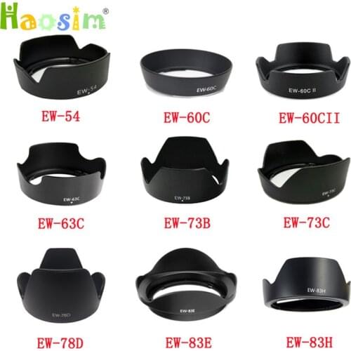 EW-54 EW-60C EW-60CII EW-63C EW-73B EW-73C EW-78D EW-83E EW-83H camera Lens Hood for canon lens camera