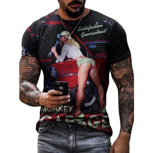 American Summer New Graphic Motorcycle Element T Shirt For Men Breathable Quick-Drying Fabric Tops Oversized Streetwear Tees