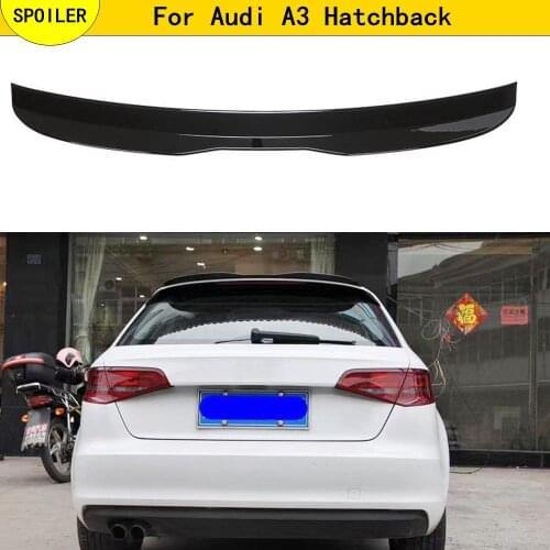 ABS glossy black rear Roof lip Spoiler Wing For Audi A3 Hatchback 2014 2015 2016 2017 2018 Rear Spoiler wing