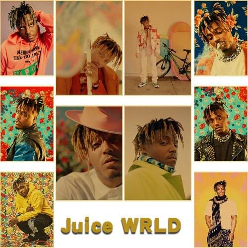 Juice Wrld Poster Rap Hip Hop Music Star Art Canvas Painting Wall Picture Home Decor quadro cuadros