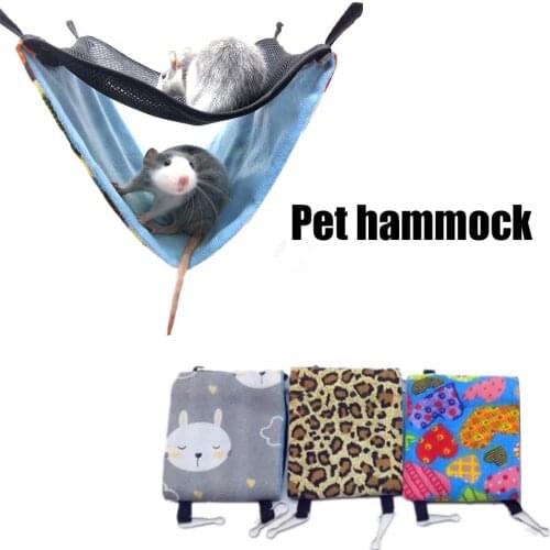 Hamster Cage Hook Hammock Chinchilla Ferrets Double-layer Breathable Mesh Hanging Bed Nest Small Pet Comfort Cage Dropshipping