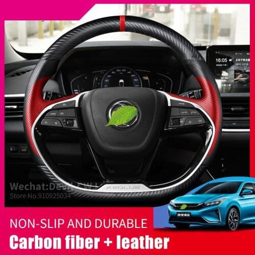 For Dongfeng EV GS AX7 AX5 AX4 EX1 E70 steering wheel cover leather hand stitch car accessories Auto parts