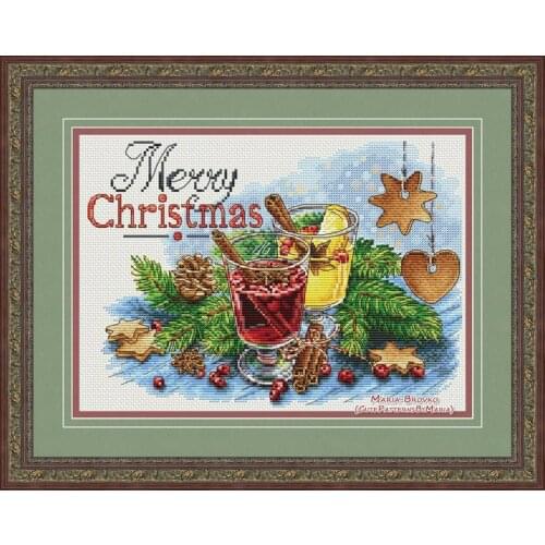 Top Manufacturer Embroidery Merry Christmas Cross Stitch Kits Baby Boy with 100% Cotton Floss & Free Shipping for Wall Decor