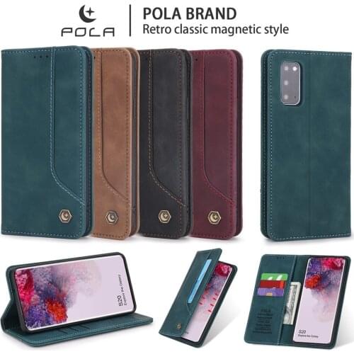 For Smasung Galaxy Note 20 Ultra Note 10 9 S10 S9 Plus Magnetic Leather Flip Wallet Card Slot Holder Kickstand Phone Case Cover