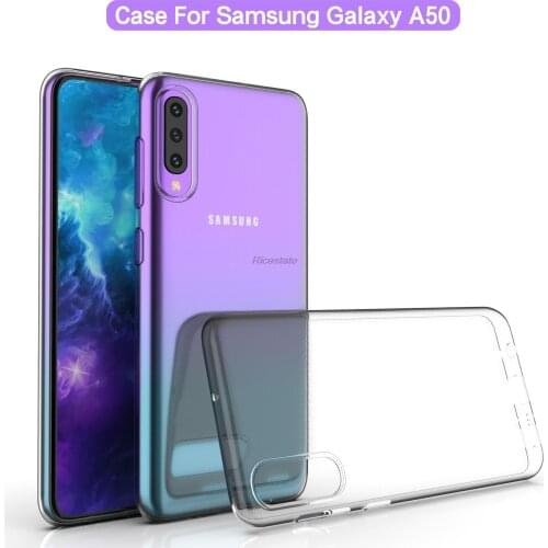 Clear Case for Samsung A50 Transparent Soft TPU Dropproof Shockproof Phone Back Case for Samsung Galaxy A50 Protection Cover