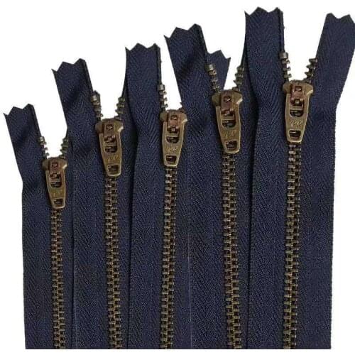 50 pieces/piece cheapest most free delivery YKK metal zipper black wholesale jeans pants zipper