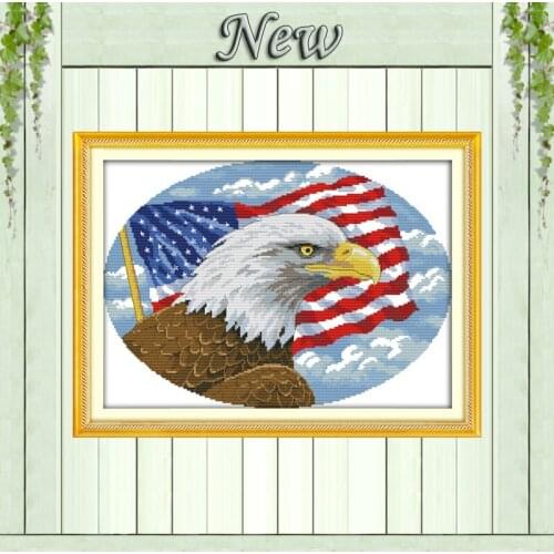 Bald eagle bird home wall Decor diy paintings counted print on canvas DMC 11CT 14CT kits Cross Stitch embroidery needlework Sets